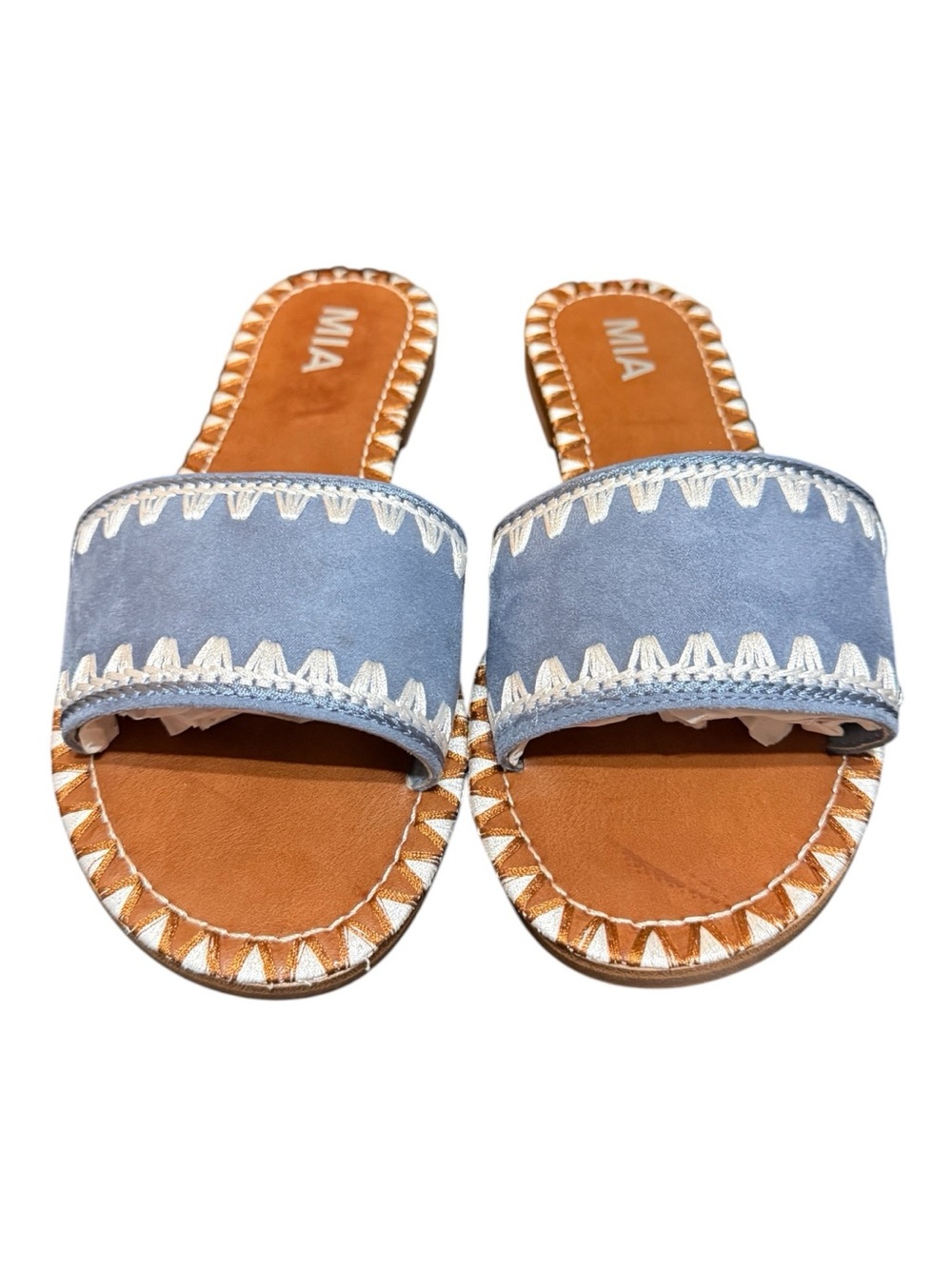 MIA Blue Slide Sandals Size 6 NWOB